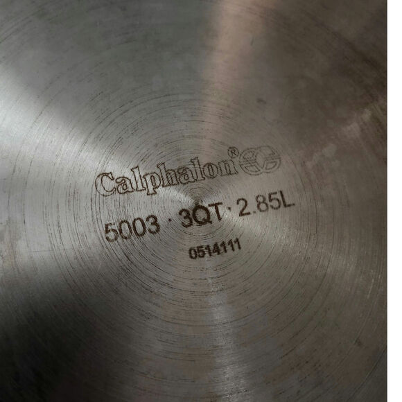 Calphalon 3 Qt. 10" Sauté Sauce Pan Skillet Dual Rubber Handles NO Lid - Picture 6 of 8